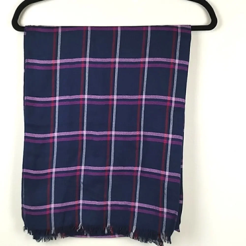 Talbot's Woven Windowpane Plaid Scarf Wrap